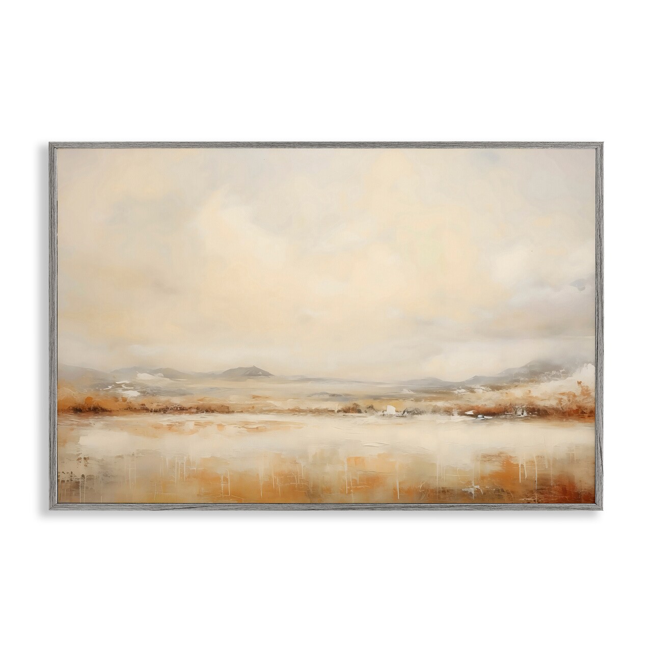 Stupell Industries Ivory and Bronze Landscape Framed Giclee, design by LSR Creative Studio